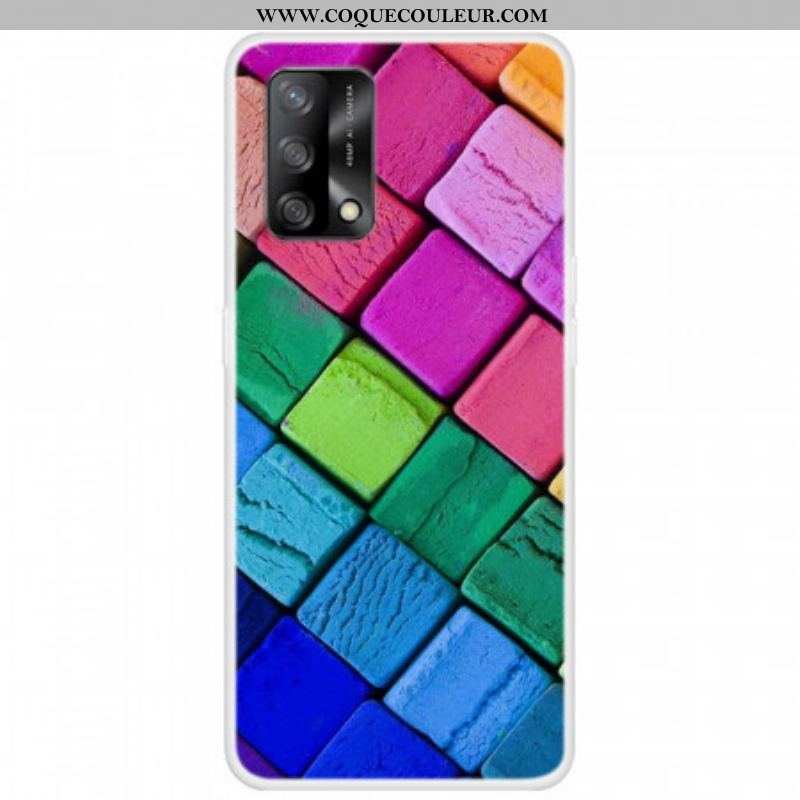 Coque Oppo A74 4G Cubes Colorés