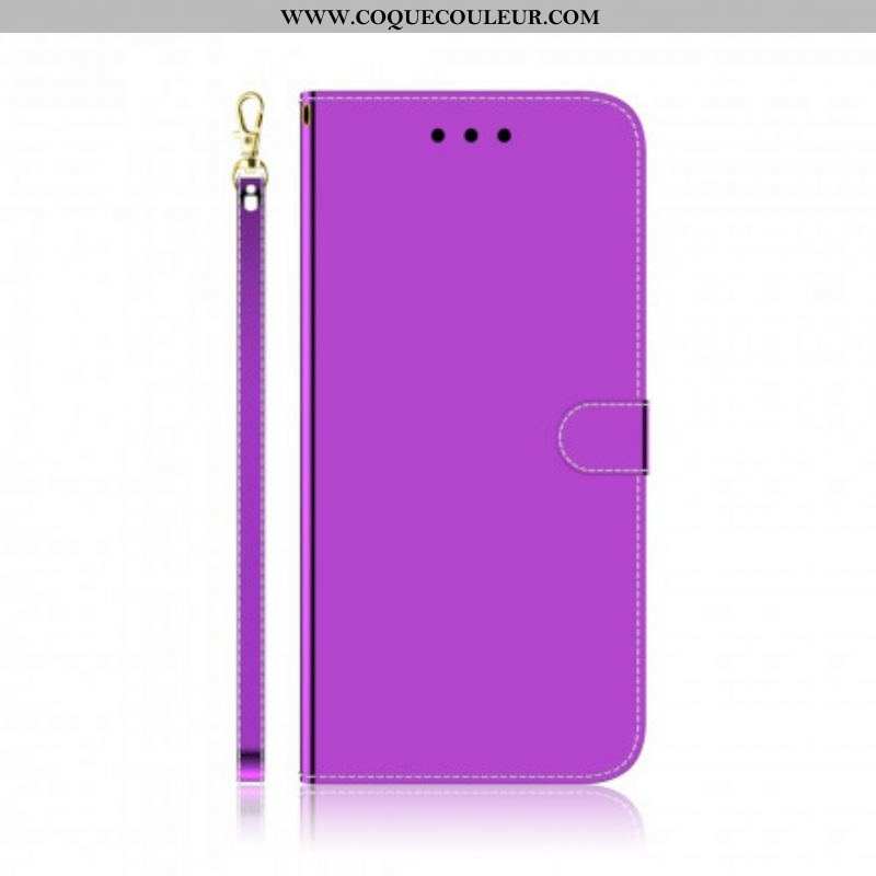 Housse Oppo A94 5G Simili Cuir Couverture MIroir