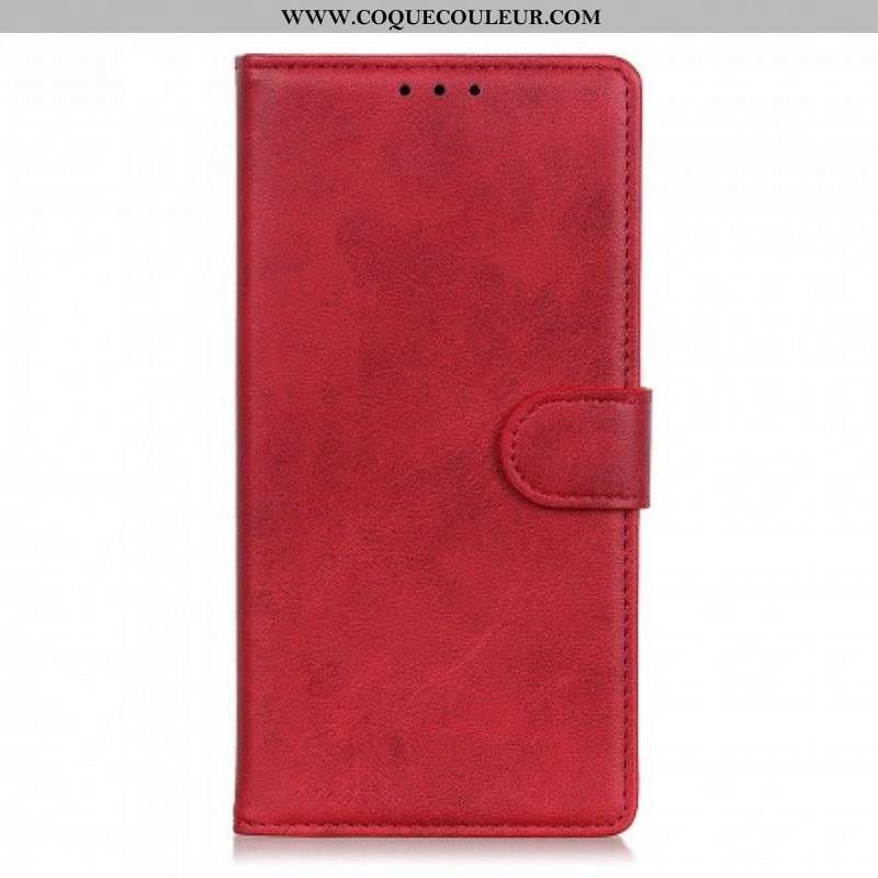 Housse Oppo A94 5G Effet Cuir Mat Rétro