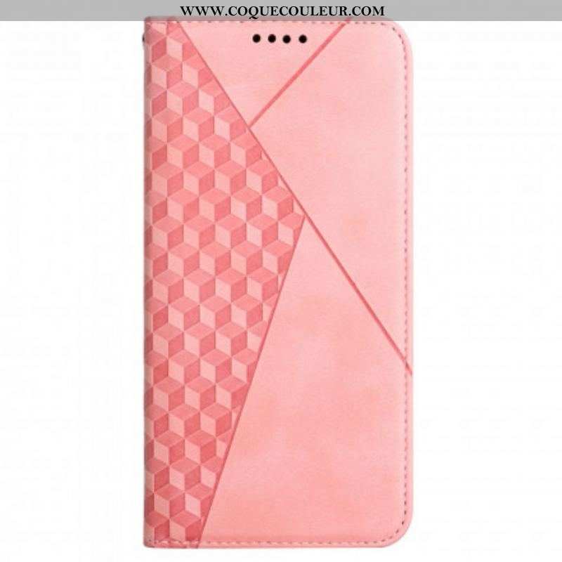 Flip Cover Oppo A94 5G Skin-Touch style Cubique