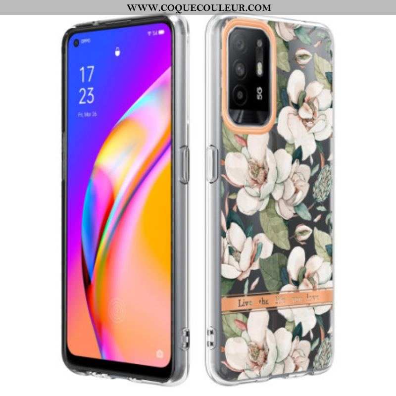 Coque Oppo A94 5G Fleurs Pivoines