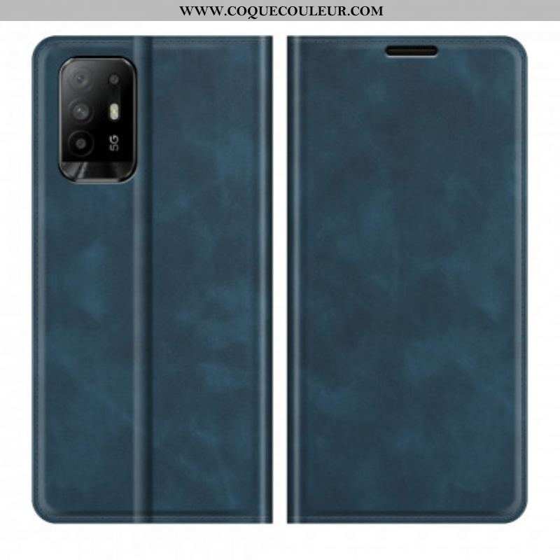 Flip Cover Oppo A94 5G Effet Cuir Douceur