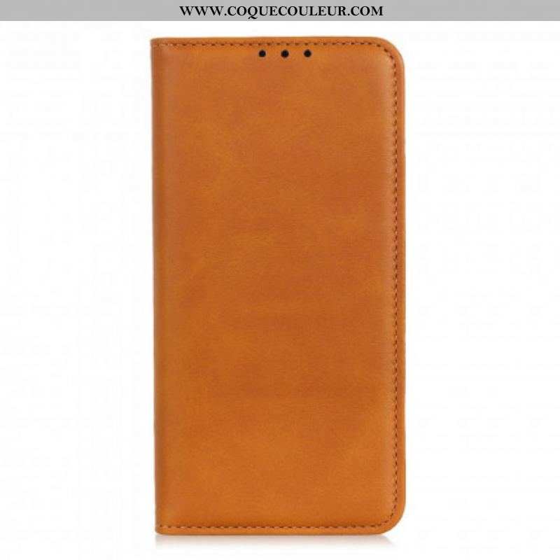 Flip Cover Oppo A94 5G Cuir Fendu Élégance