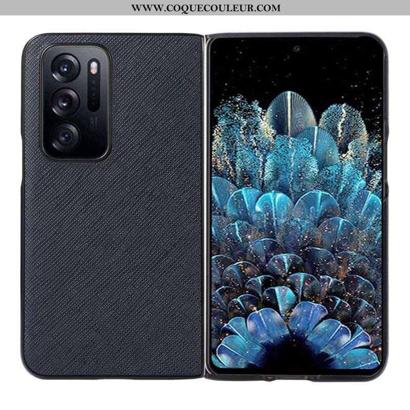 Coque Oppo Find N Cuir Véritable Texturé