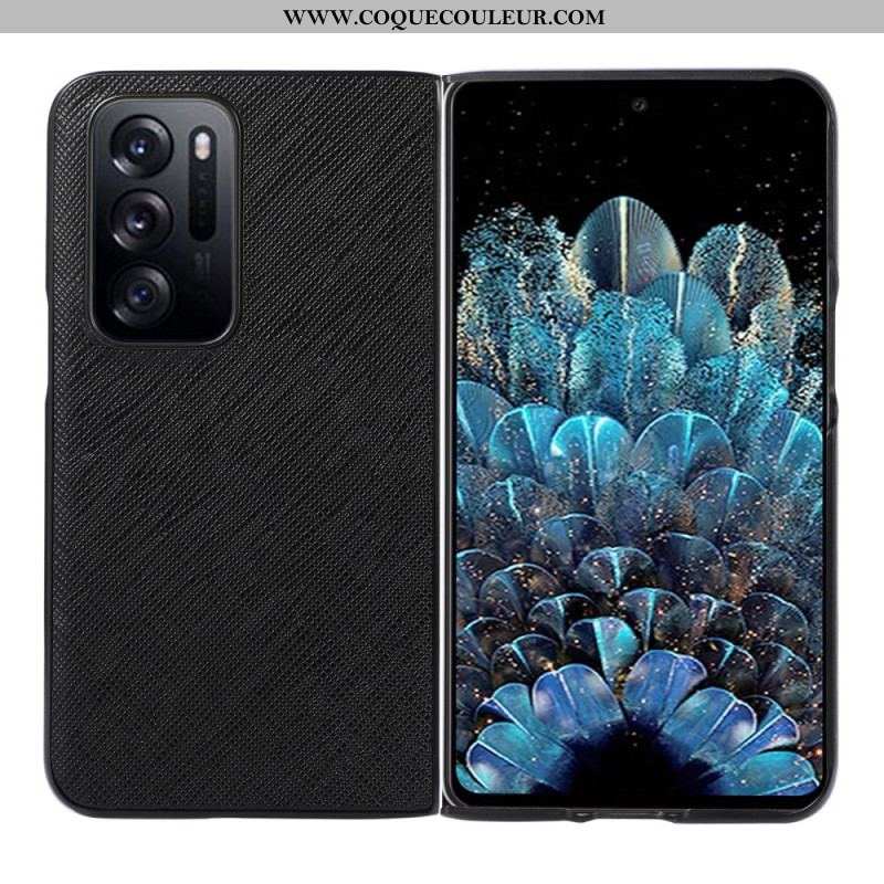 Coque Oppo Find N Cuir Véritable Texturé