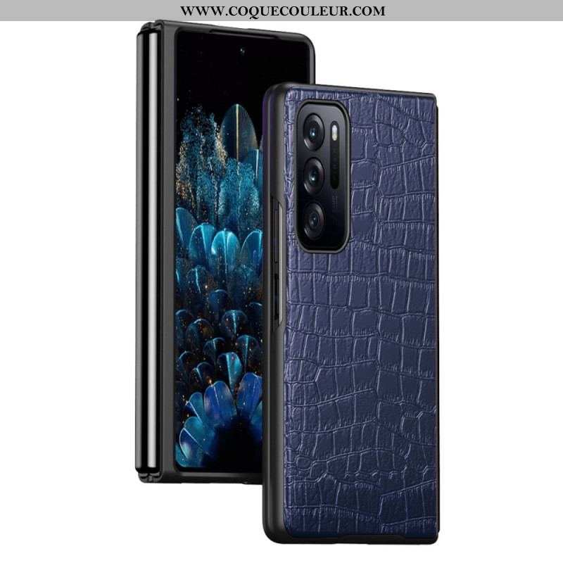 Coque Oppo Find N Effet Peau de Crocodile