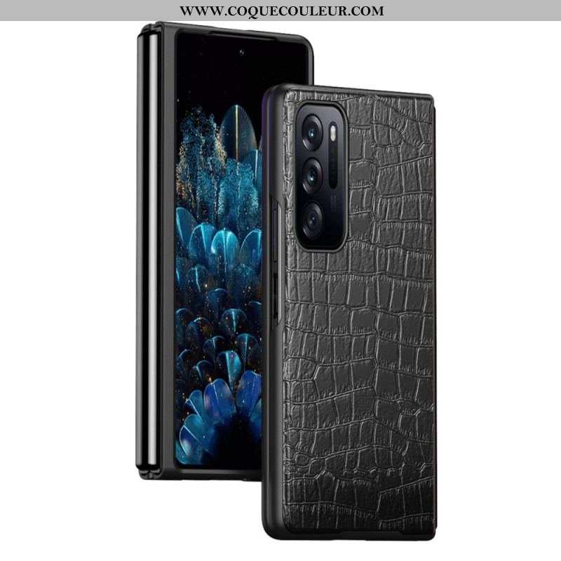 Coque Oppo Find N Effet Peau de Crocodile