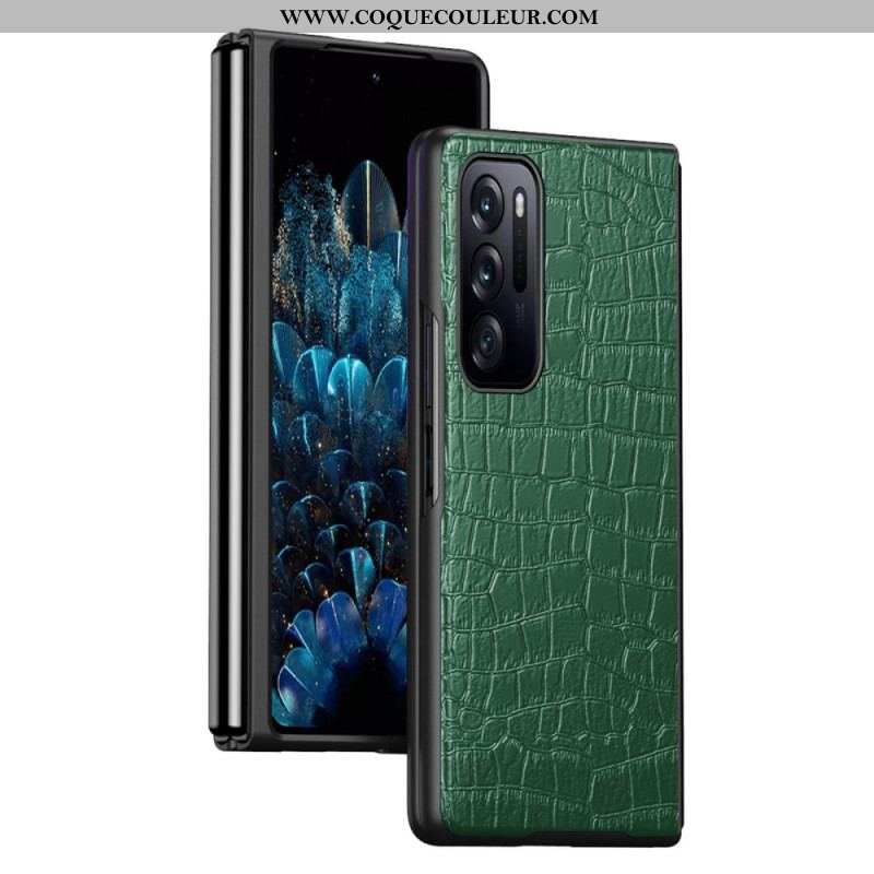 Coque Oppo Find N Effet Peau de Crocodile