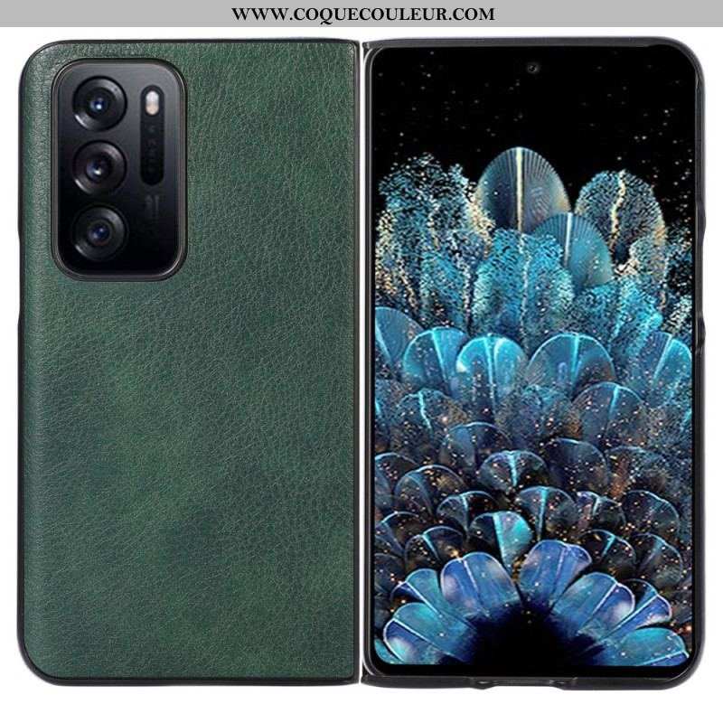 Coque Oppo Find N Style Cuir litchi