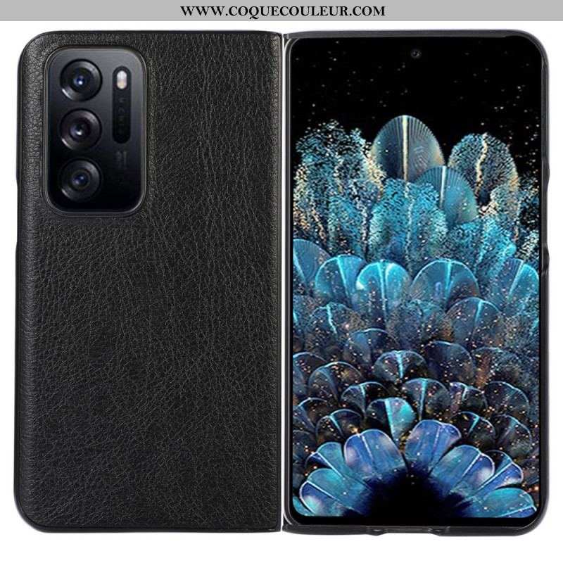 Coque Oppo Find N Style Cuir litchi