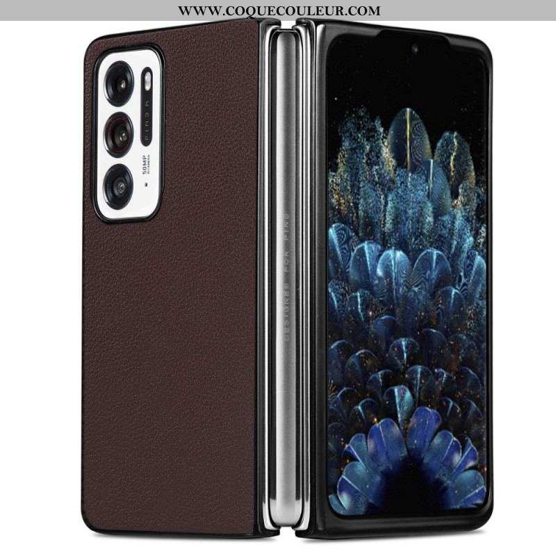 Coque Oppo Find N Effet Cuir Litchi