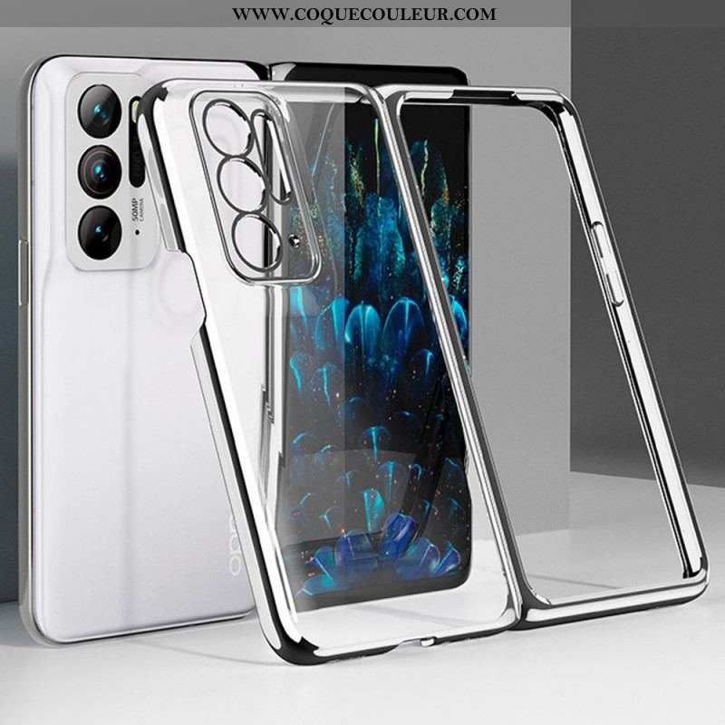 Coque Oppo Find N Transparente avec Cadre Avant Métal