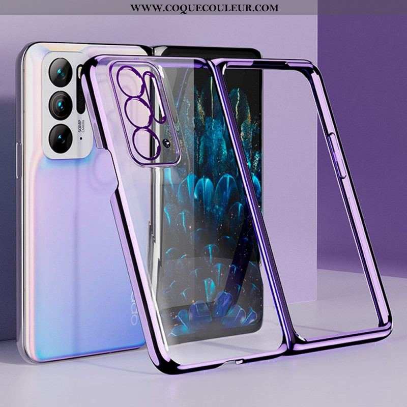 Coque Oppo Find N Transparente avec Cadre Avant Métal