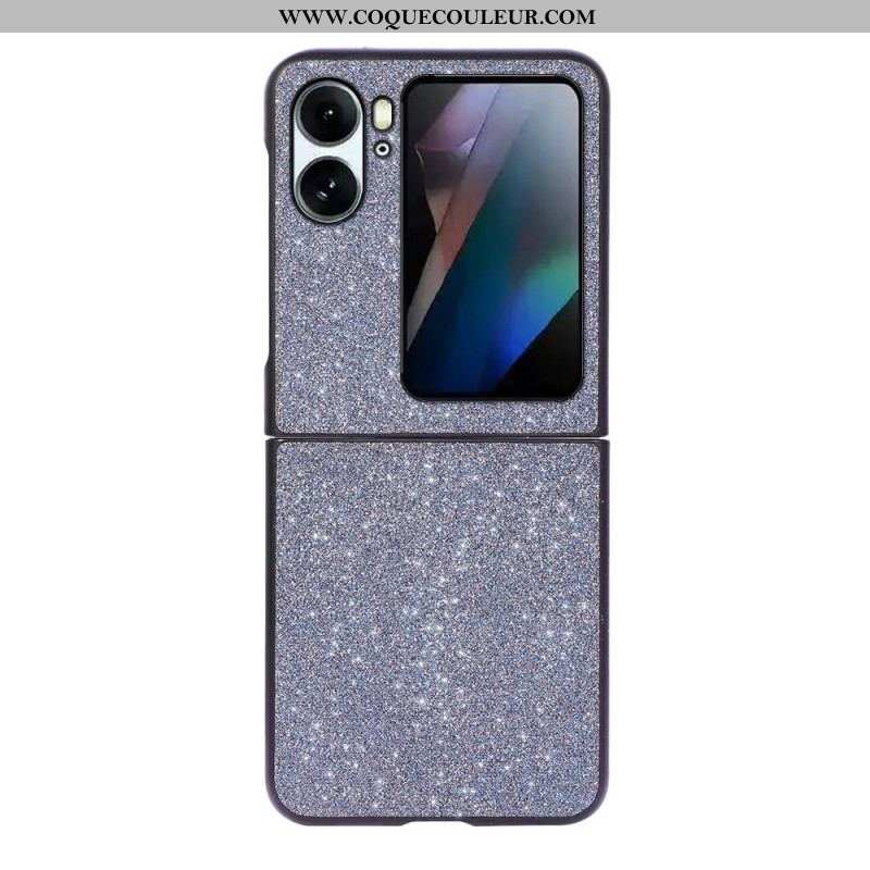 Coque Oppo Find N2 Flip Simili Cuir Paillettes