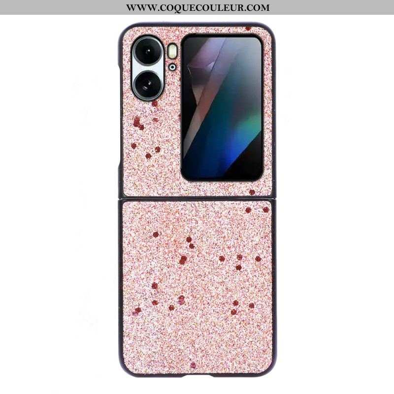 Coque Oppo Find N2 Flip Simili Cuir Paillettes