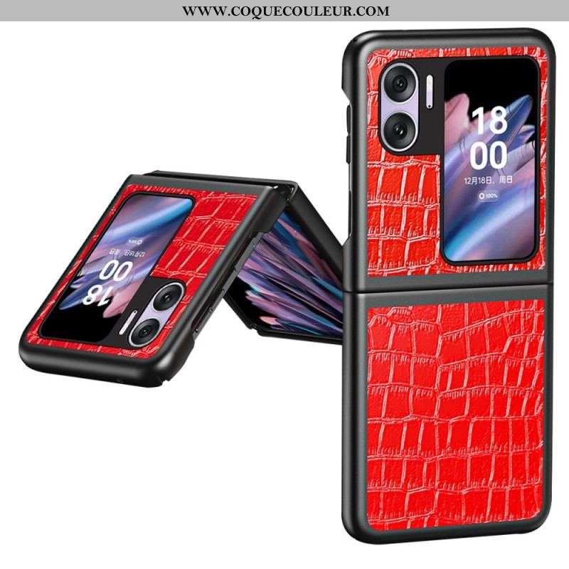 Coque Oppo Find N2 Flip Texture Crocodile