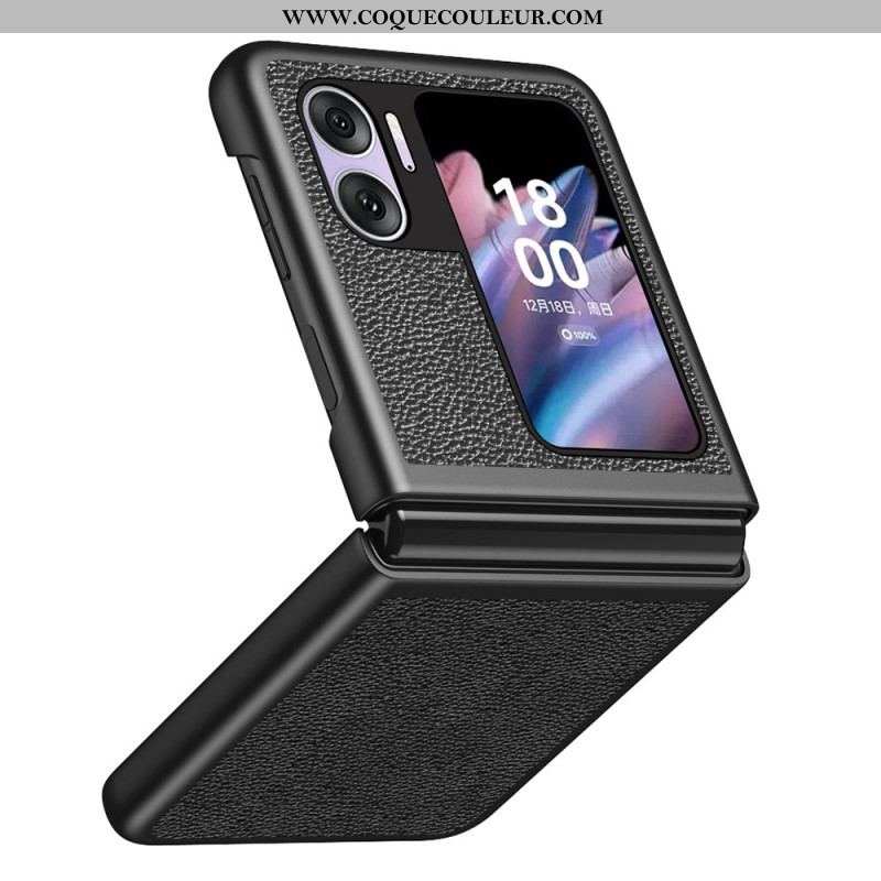 Coque Oppo Find N2 Flip Simili Cuir Litchi