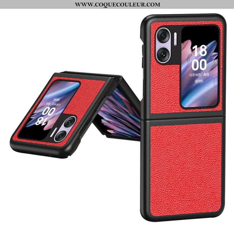 Coque Oppo Find N2 Flip Simili Cuir Litchi