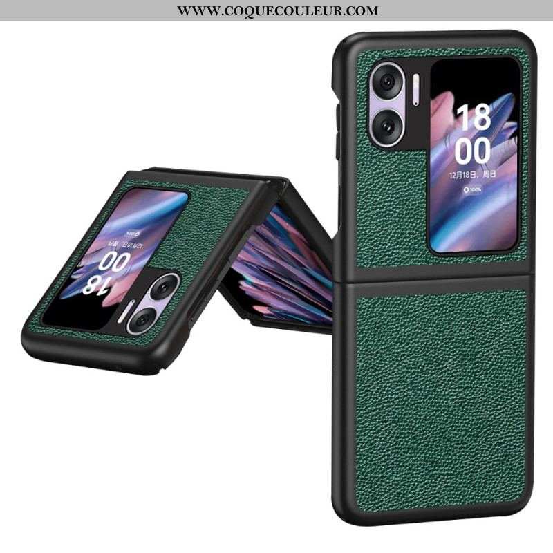 Coque Oppo Find N2 Flip Simili Cuir Litchi