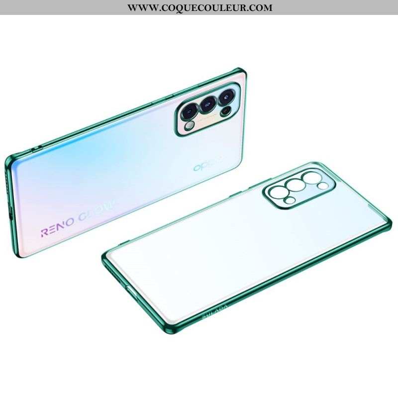 Coque Oppo Find X3 Lite Transparente Rebords Style Métal SULADA