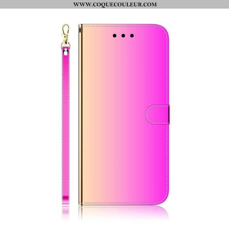 Housse Oppo Find X3 Neo Simili Cuir Couverture MIroir