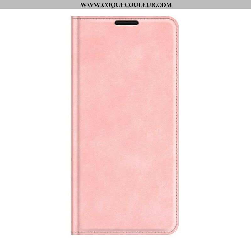 Flip Cover Oppo Find X3 Neo Effet Cuir Silky Touch