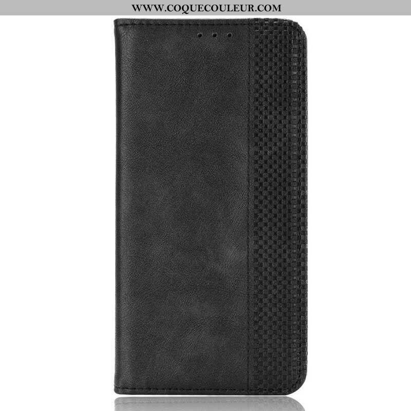 Flip Cover Oppo Find X3 Neo Effet Cuir Vintage Stylisé