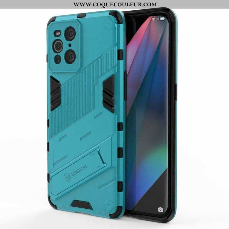 Coque Oppo Find X3 / X3 Pro Support Amovible Deux Positions Mains Libres