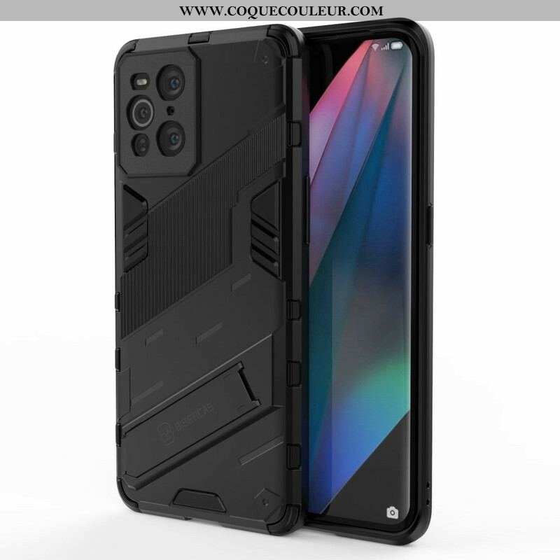 Coque Oppo Find X3 / X3 Pro Support Amovible Deux Positions Mains Libres