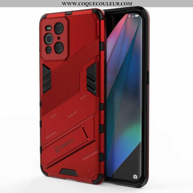 Coque Oppo Find X3 / X3 Pro Support Amovible Deux Positions Mains Libres