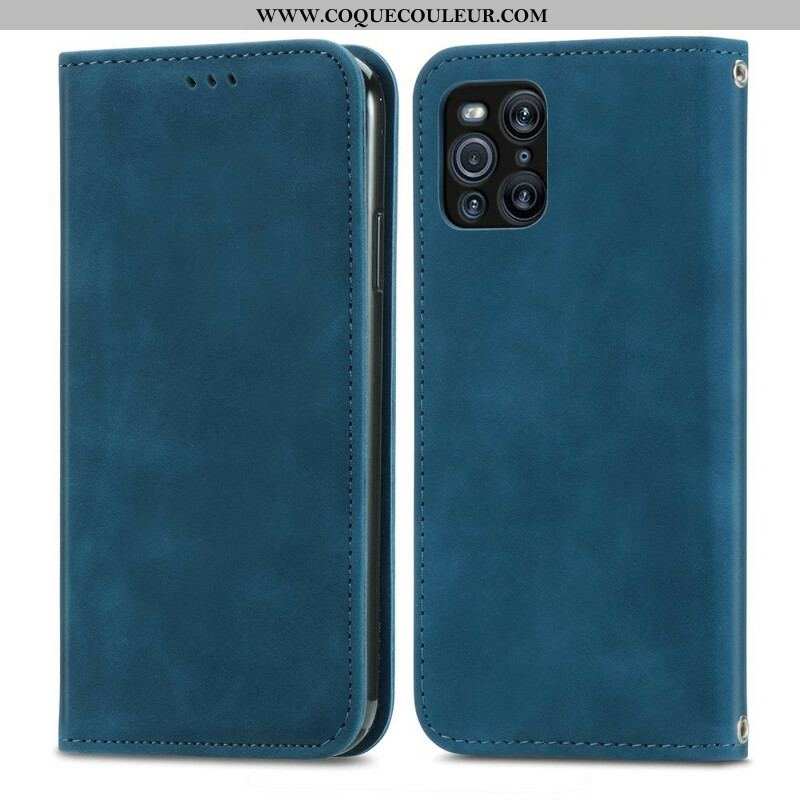 Flip Cover Oppo Find X3 / X3 Pro Simili Cuir Vintage