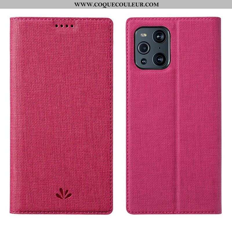 Flip Cover Oppo Find X3 / X3 Pro Texturée VILI DMX