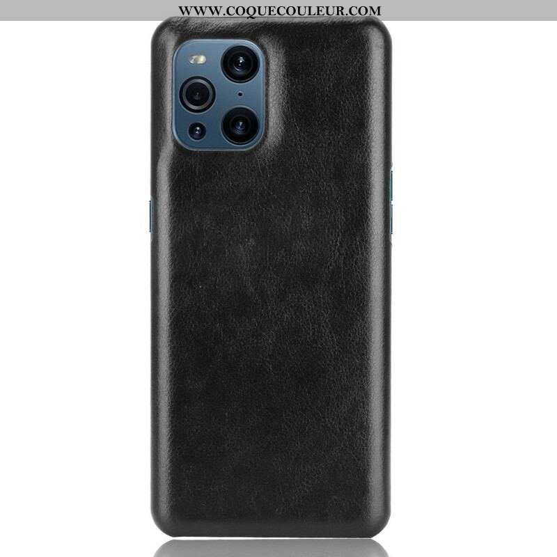 Coque Oppo Find X3 / X3 Pro Effet Cuir Litchi