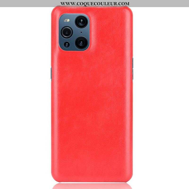 Coque Oppo Find X3 / X3 Pro Effet Cuir Litchi