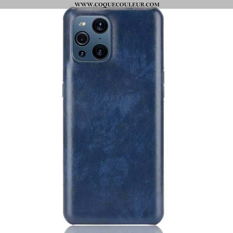 Coque Oppo Find X3 / X3 Pro Effet Cuir Litchi