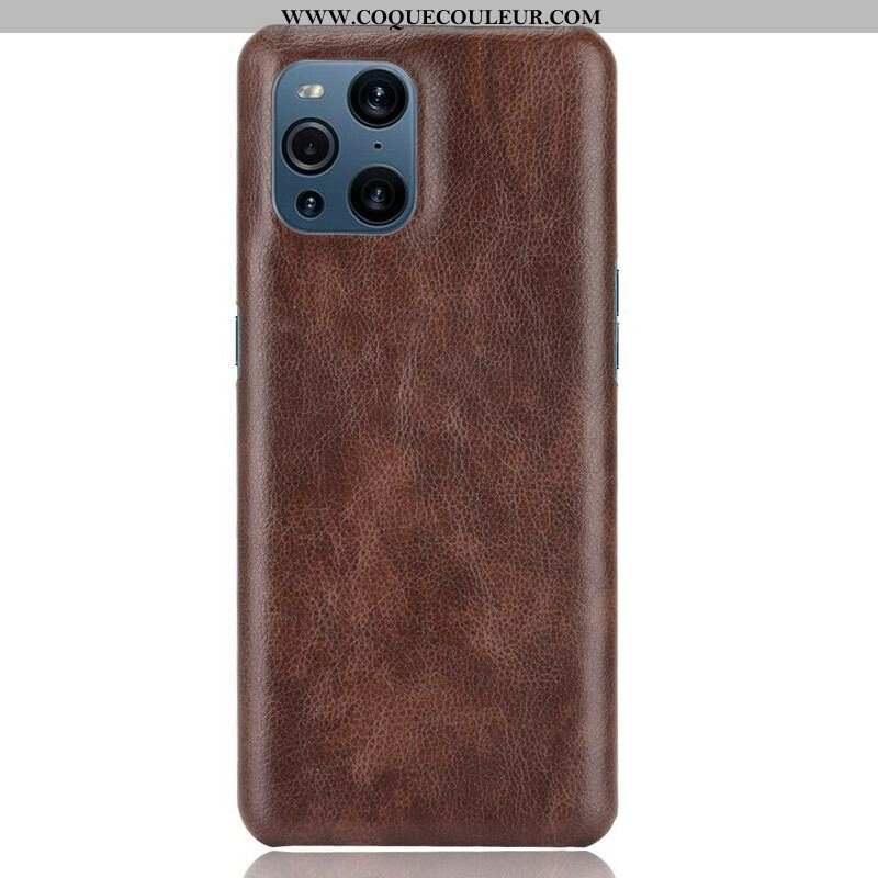 Coque Oppo Find X3 / X3 Pro Effet Cuir Litchi