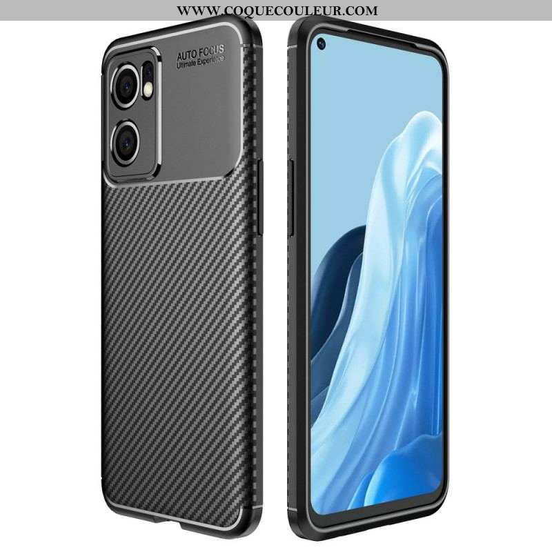 Coque Oppo Find X5 Lite Fibre Carbone Brossée