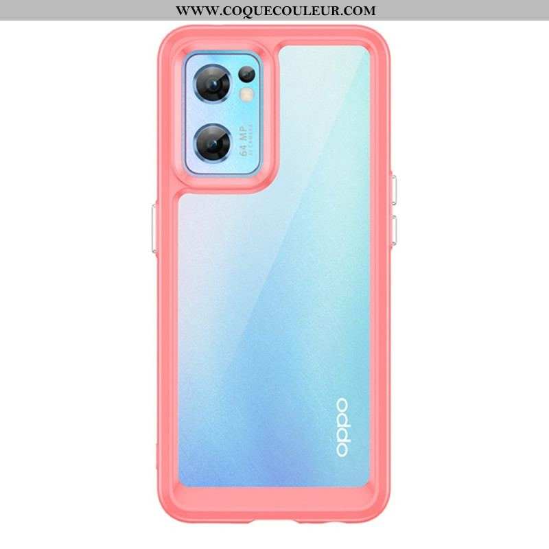 Coque Oppo Find X5 Lite Hybride Rebords Colorés