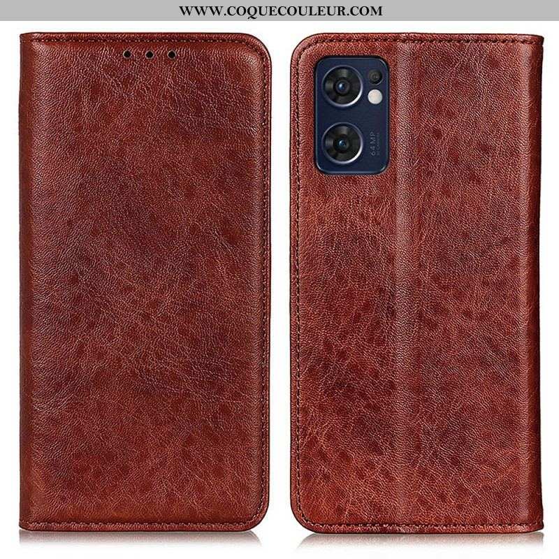 Flip Cover Oppo Find X5 Lite Texture Cuir