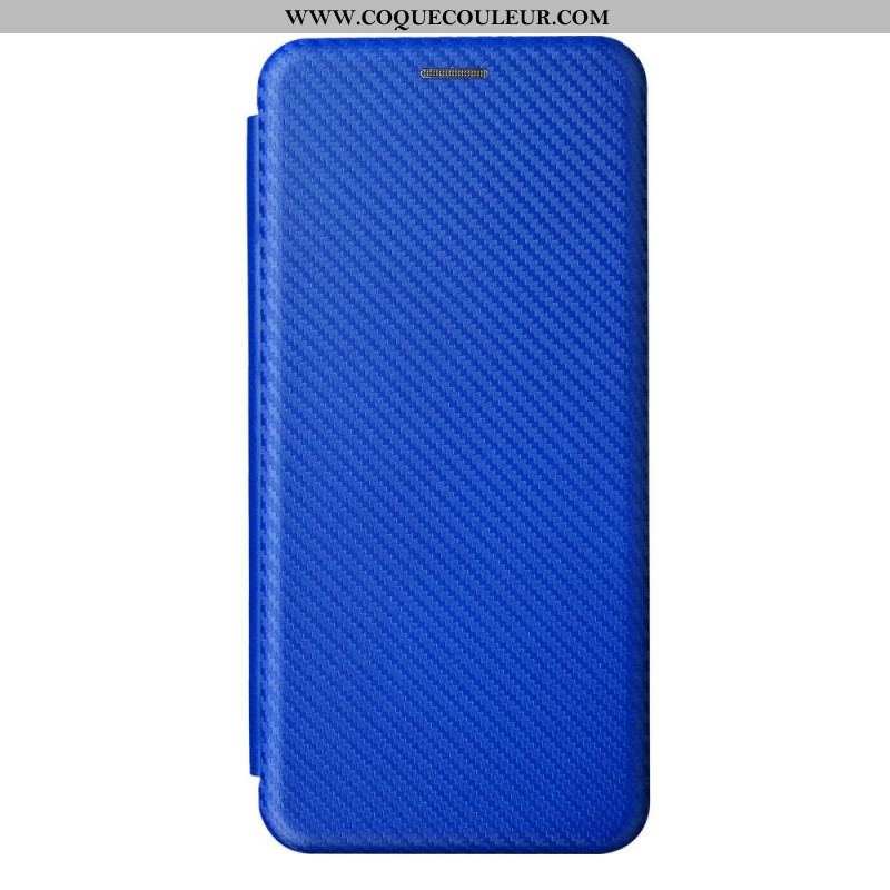 Flip Cover Oppo Find X5 Lite Texture Fibre Carbone