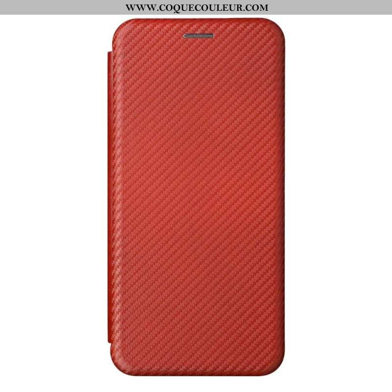 Flip Cover Oppo Find X5 Lite Texture Fibre Carbone