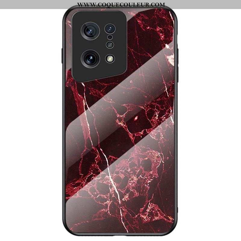 Coque Oppo Find X5 Verre Trempé Marbre Colorés