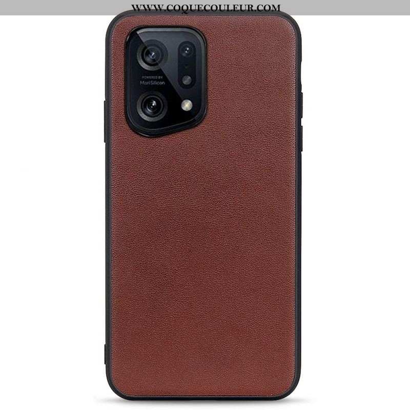 Coque Oppo Find X5 Cuir