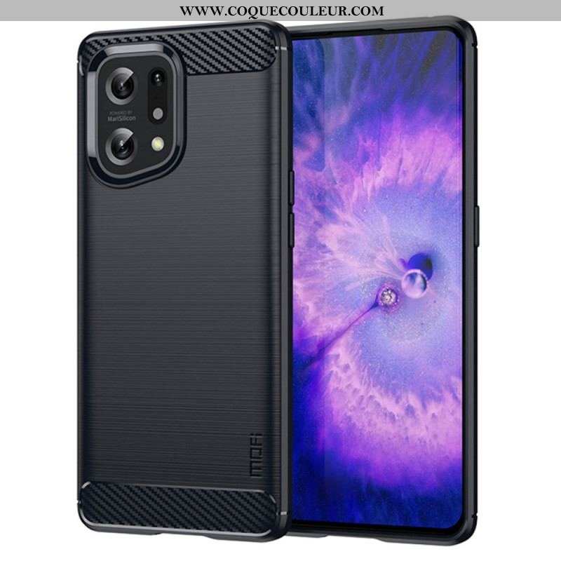 Coque Oppo Find X5 Fibre Carbone Brossée MOFI