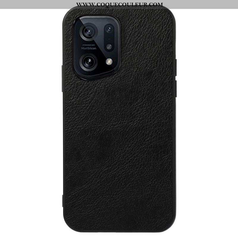 Coque Oppo Find X5 Style Cuir Litch