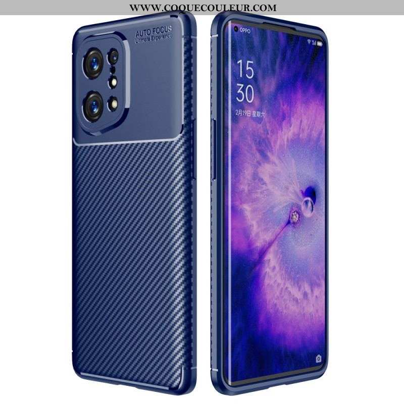 Coque Oppo Find X5 Flexible Fibre Carbone