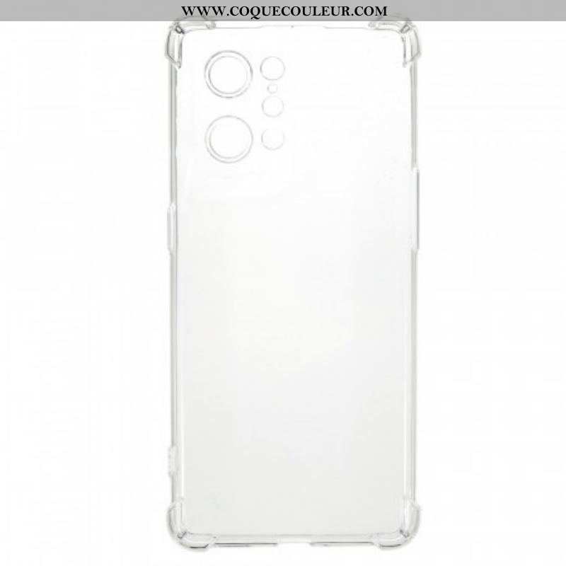 Coque Oppo Find X5 Transparente Coins Renforcés