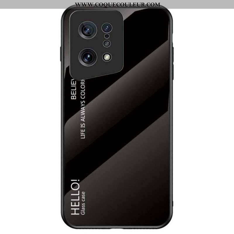 Coque Oppo Find X5 Verre Trempé Hello