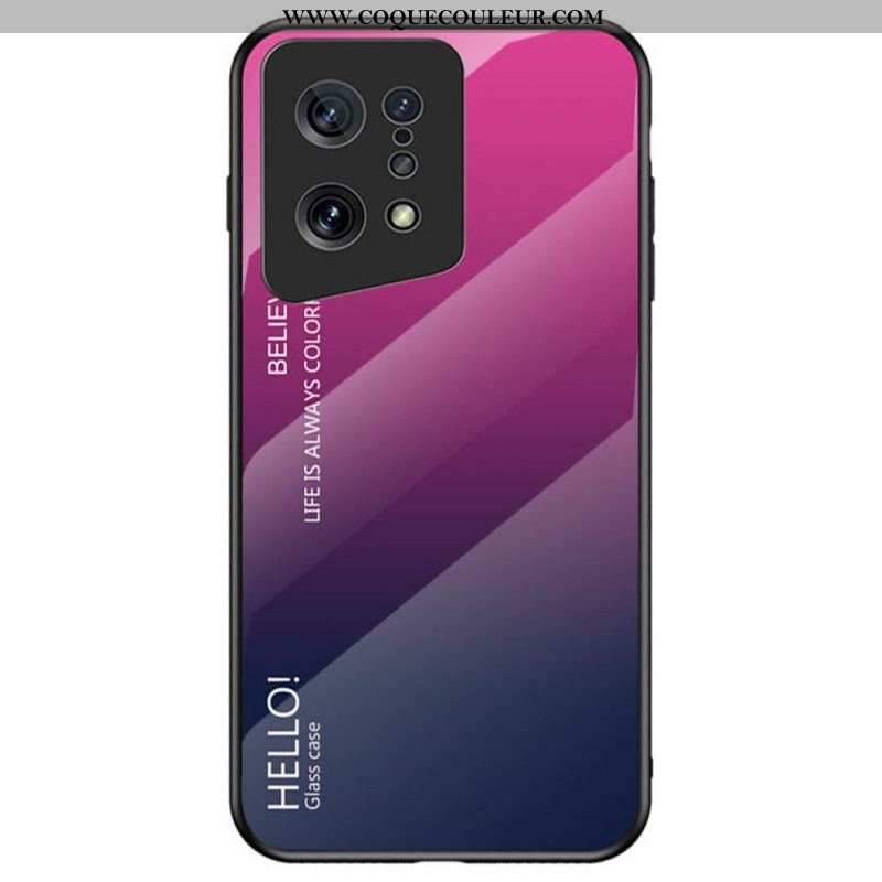 Coque Oppo Find X5 Verre Trempé Hello