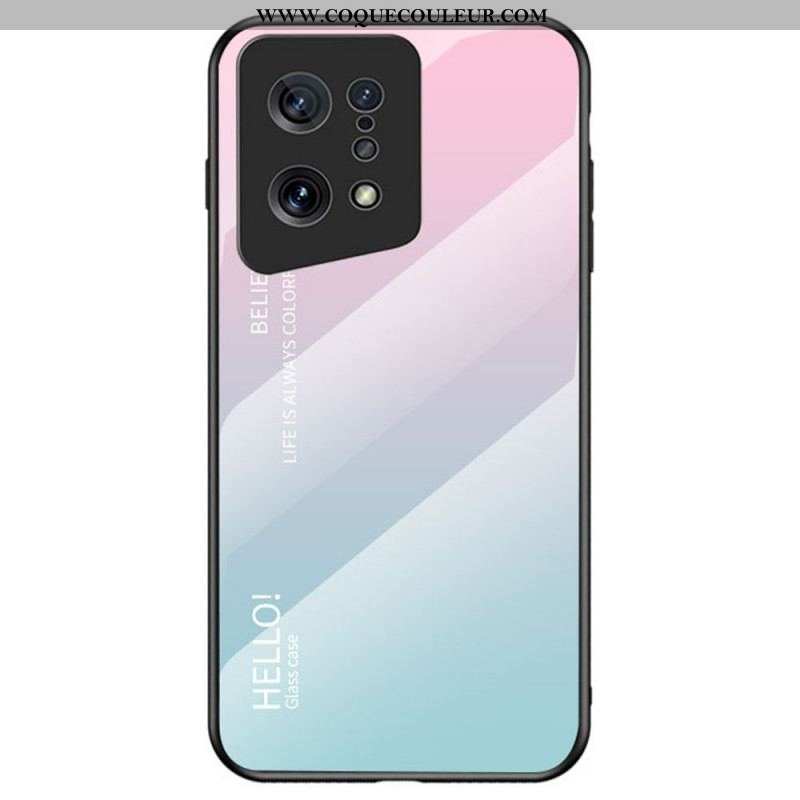 Coque Oppo Find X5 Verre Trempé Hello